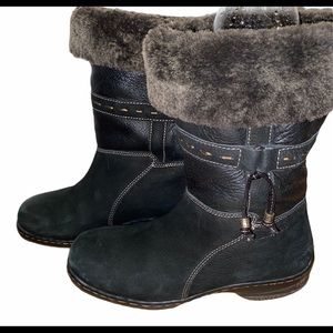 Blondo martine suede boots black winter fur